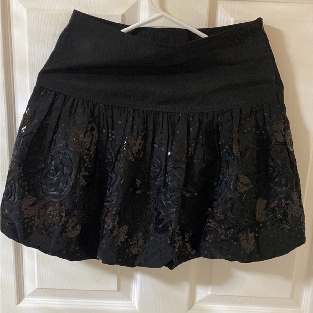 Black Zipper Skirt S